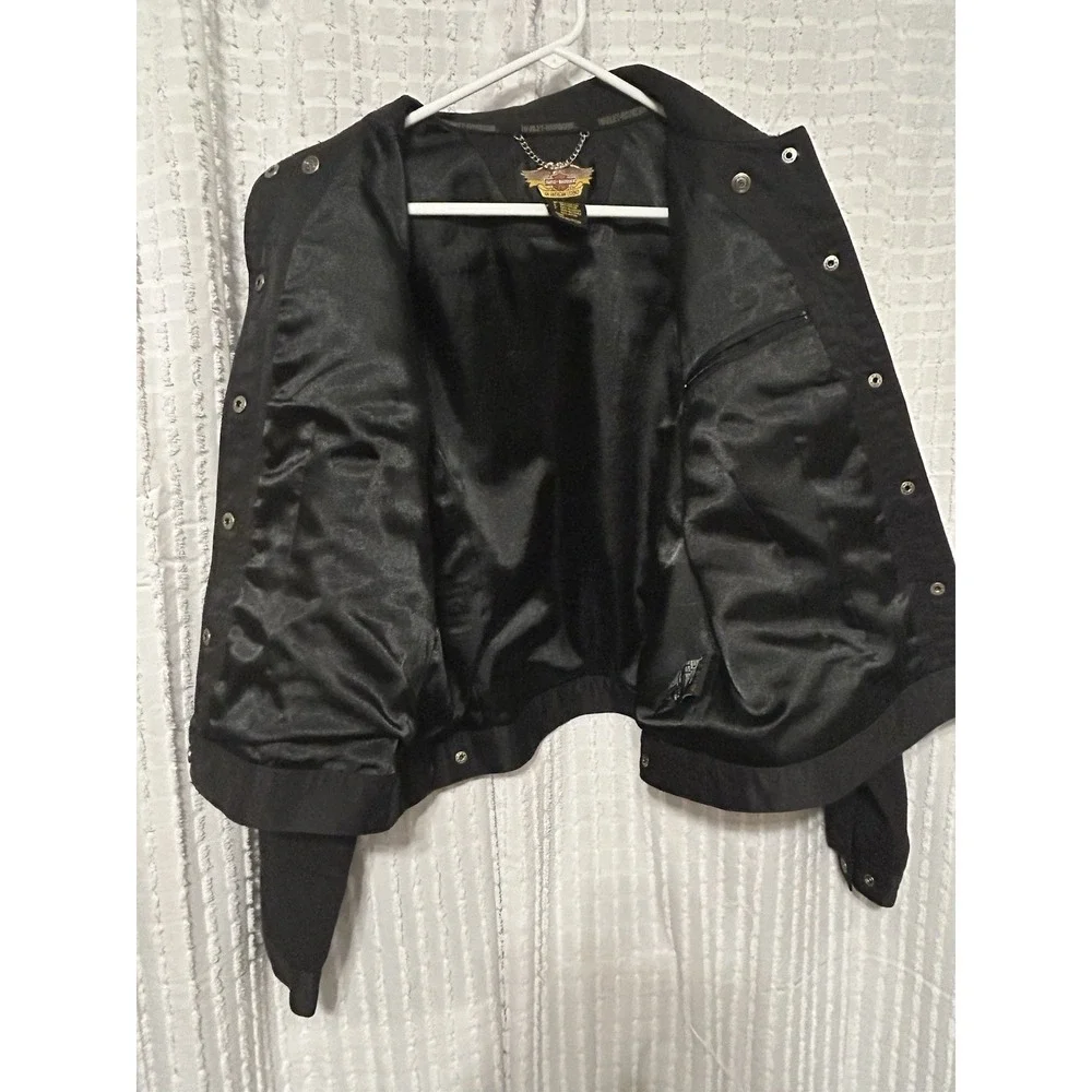 Harley Davidson 6 Snap‎ Button Riding Jacket Women's Size XLarge Black